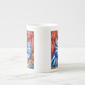 Katze und ihre Kätzchen Porzellantasse (Vorderseite)