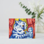 Katze und ihre Kätzchen Postkarte (Stehend Vorderseite)