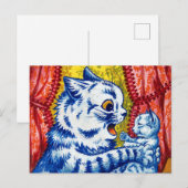 Katze und ihre Kätzchen Postkarte (Vorne/Hinten)