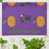 Katze und Jack-O-Lantern Küchentücher (Gefaltet)