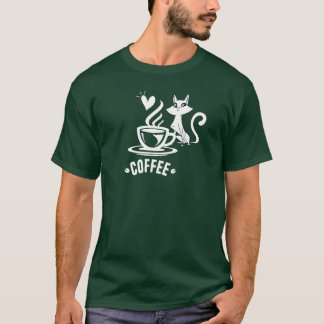 Katze und Kaffee T-Shirt