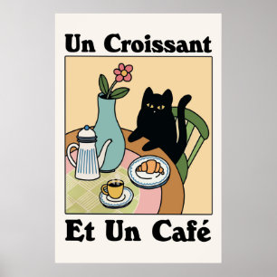 Katze und Kaffeemaschine Poster