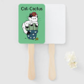 Katze und Kaktus Fächer (Vorne und Hinten)