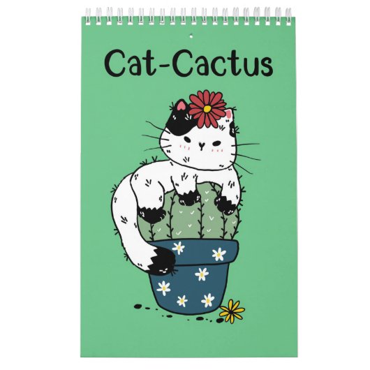 Katze und Kaktus Kalender (Titelbild)