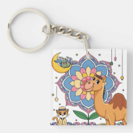 Katze und Kamel Schlüsselanhänger