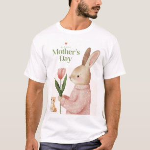 Katze und Kaninchen Design T-Shirt