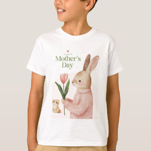 Katze und Kaninchen Design T-Shirt
