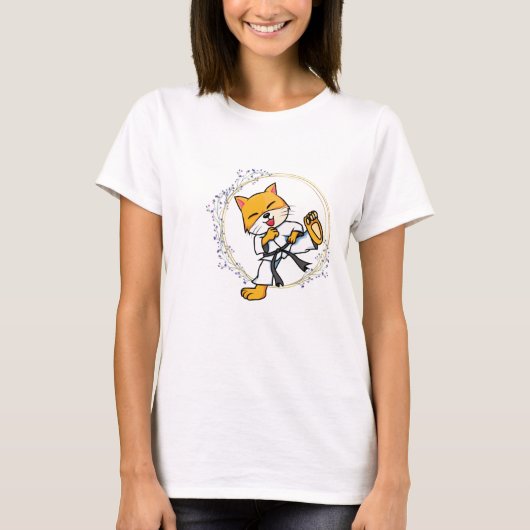 Katze und Karate T-Shirt (Vorderseite)