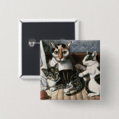 Katze und Kätzchen, c.1872-1883 Button (Vorne & Hinten)