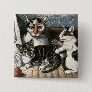 Katze und Kätzchen, c.1872-1883 Button