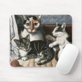 Katze und Kätzchen, c.1872-1883 Mousepad (Mit Mouse)