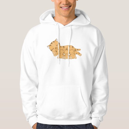 Katze und Kätzchen Hoodie (Vorderseite)