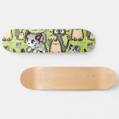 Katze und Kätzchen Skateboard (Horizontal)