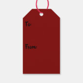 Katze und Kätzchen spielen mit Stuhl Geschenkanhänger (Rückseite)