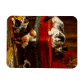Katze und Kätzchen spielen mit Stuhl Magnet (Horizontal)