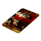 Katze und Kätzchen spielen mit Stuhl Magnet (Linke Seite)