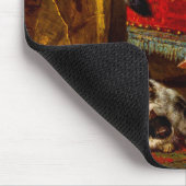 Katze und Kätzchen spielen mit Stuhl Mousepad (Ecke)