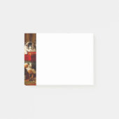 Katze und Kätzchen spielen mit Stuhl Post-it Klebezettel (Vorderseite)