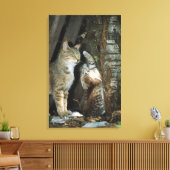 Katze und Kitten von Bäumen Leinwanddruck (Insitu (Wohnzimmer))