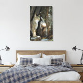 Katze und Kitten von Bäumen Leinwanddruck (Insitu (Schlafzimmer))