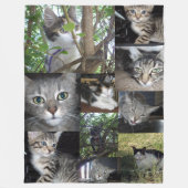 Katze- und KittenfotoCollage, Fleecedecke (Vorderseite)