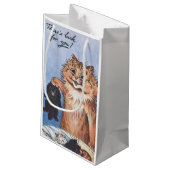 Katze und Kittens, Louis Wain Kleine Geschenktüte (Rückseite Schrägansicht)