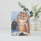 Katze und Kittens, Louis Wain Postkarte (Stehend Vorderseite)