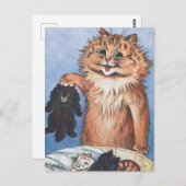 Katze und Kittens, Louis Wain Postkarte (Vorne/Hinten)