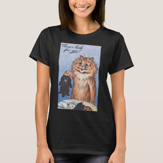 Katze und Kittens, Louis Wain T-Shirt (Vorderseite)