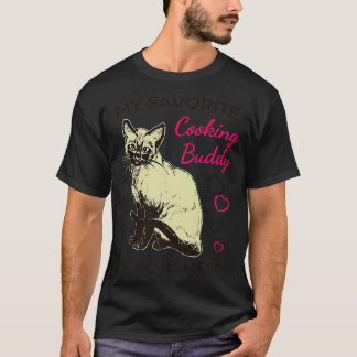 Katze und Kochen aus Siamese T-Shirt