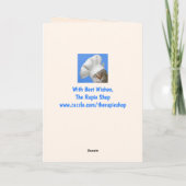 Katze und Kuchen 50. Geburtstag Karte (Rückseite)