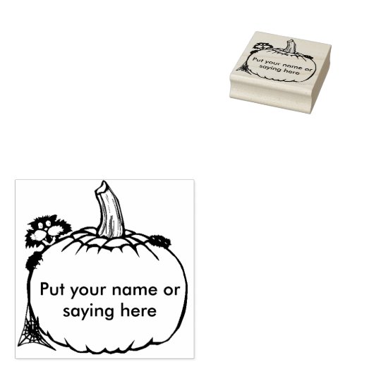 Katze und Kürbis 2 Briefmarke zur Illustration Gummistempel (Stempel)