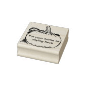 Katze und Kürbis 2 Briefmarke zur Illustration Gummistempel (Stempel)