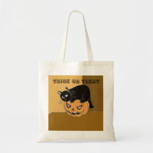 Katze und KürbisHalloween Tragetasche