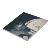 Katze- und Lampennoir-Style-Fotografie Fliese (Seite)