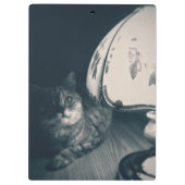 Katze- und Lampennoir-Style-Fotografie Klemmbrett (Rückseite)