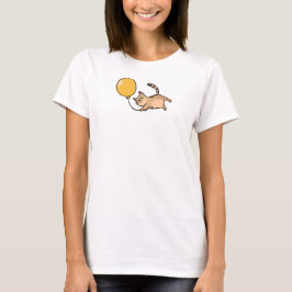 Katze und Luftballon T-Shirt