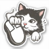 Katze und Maus Aufkleber (Vorderseite)