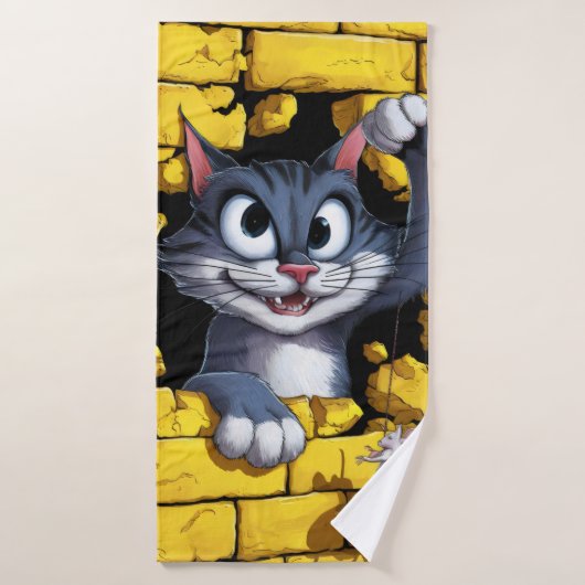 Katze und Maus. Badehandtuch (Badehandtuch)