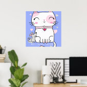 Katze und Maus Beste Freunde, Funny Cat Kitten Ges Poster (Heimbüro)