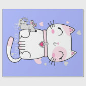 Katze und Maus bester Freund für immer Blanket Geschenkpapier (Flach)