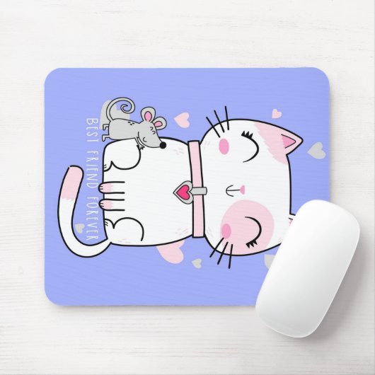 Katze und Maus bester Freund für immer Blanket Mousepad (Mit Mouse)