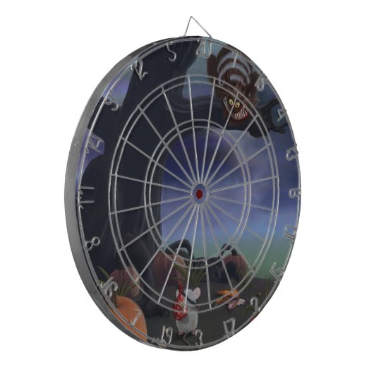 Katze und Maus Dartscheibe (Vorderseite Links)