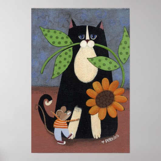 Katze und Maus drucken Poster (Vorne)