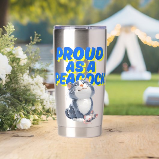 Katze-und-Maus-Geschenktasse Thermobecher (Hochzeit (gedreht))