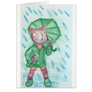 Katze und Maus im Regen