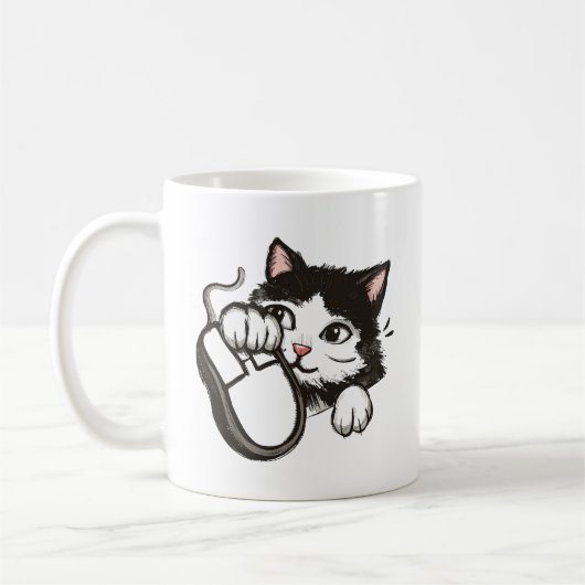 Katze und Maus Kaffeetasse (Links)