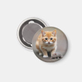 Katze und Maus Magnet (Vorderseite/Rückseite)