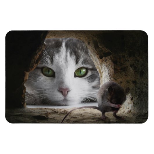 Katze und Maus Magnet (Horizontal)