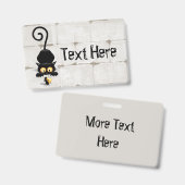 Katze und Maus mit Käse Fun Cartoon Charaktere Ausweis (Vorder- & Rückseite)